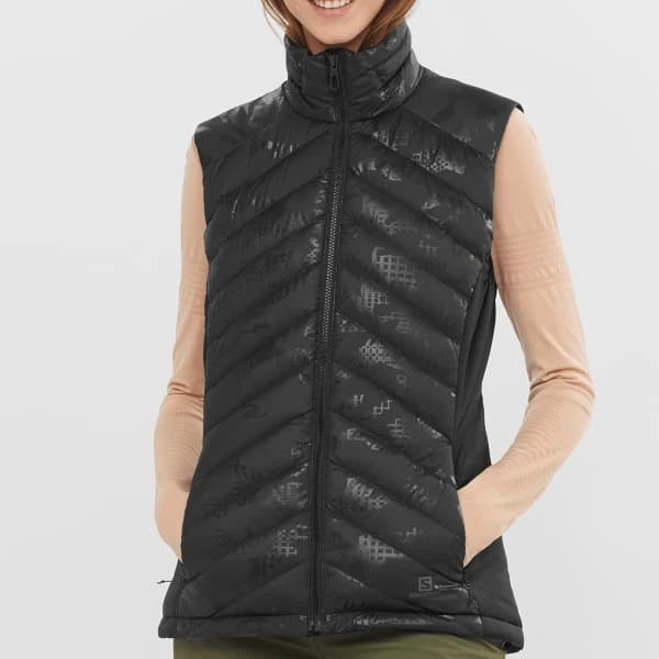 SALOMON TRANSITION DOWN VEST W BLACK/HE 22 2 SALOMON TRANSITION DOWN VEST W BLACK/HE 22 - Afbeelding 2