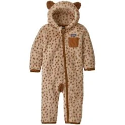 PATAGONIA BABY FURRY FRIENDS BUNTING DEAR DEAR TUBER TAN 23