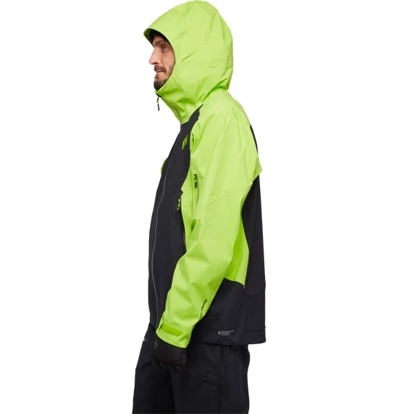 BLACK DIAMOND M RECON LT STRETCH SHELL BLACK LIME GREEN 23 4 BLACK DIAMOND M RECON LT STRETCH SHELL BLACK LIME GREEN 23 - Afbeelding 4