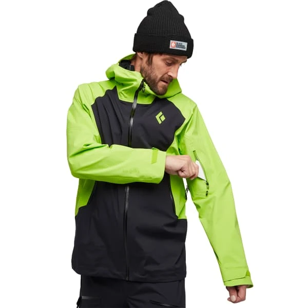 BLACK DIAMOND M RECON LT STRETCH SHELL BLACK LIME GREEN 23 5 BLACK DIAMOND M RECON LT STRETCH SHELL BLACK LIME GREEN 23 - Afbeelding 5