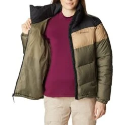 COLUMBIA PUFFECT COLOR BLOCKED JKT W STONE GREEN BE 23 8 COLUMBIA PUFFECT COLOR BLOCKED JKT W STONE GREEN BE 23 -Koude Kleding 9 117039 1955101 398 03