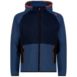 CMP MAN JKT HYBRID FIX HOOD BLUESTONE 23
