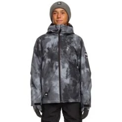 QUIKSILVER MISSION PRINTED YOUTH JK TRUE BLACK QUIET STORM 23