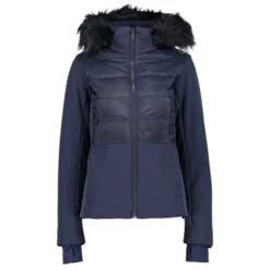 CMP WOMAN JKT ZIP HOOD BLACK BLUE 23