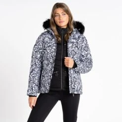 DARE 2B GLAMORIZE III JKT BLK/WHTLEOPA 23 -Koude Kleding 9 129291 dwp536 tkj 06