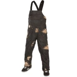 VOLCOM ROAN BIB OVERALL BLEACH BLACK 23