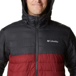 COLUMBIA POWDER LITE HOODED JKT RED JASPER SHARK 22 8 COLUMBIA POWDER LITE HOODED JKT RED JASPER SHARK 22 -Koude Kleding 9 95842 powder lite hooded jacket red jasper shark 1693931 667 03
