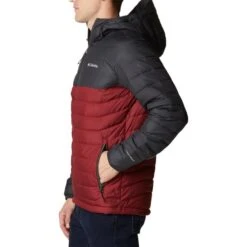 COLUMBIA POWDER LITE HOODED JKT RED JASPER SHARK 22 10 COLUMBIA POWDER LITE HOODED JKT RED JASPER SHARK 22 -Koude Kleding 9 95842 powder lite hooded jacket red jasper shark 1693931 667 05